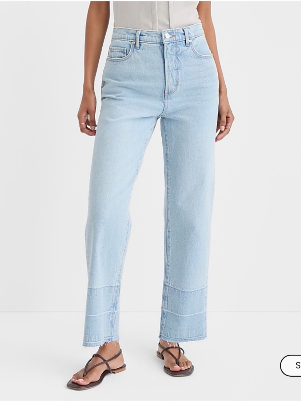 NWT Loft Rivete Straight fit light wash jeans